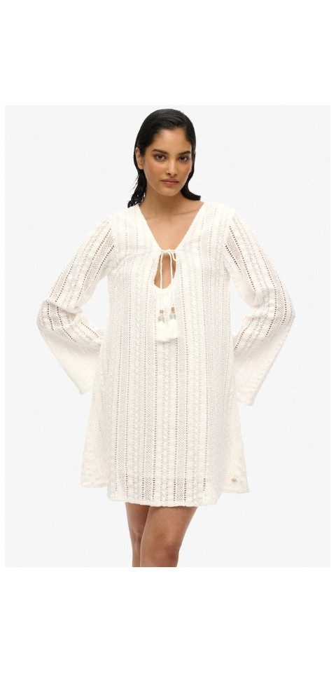 Superdry Jerseykleid IBIZA LACE MINI DRESS OFF WHITE