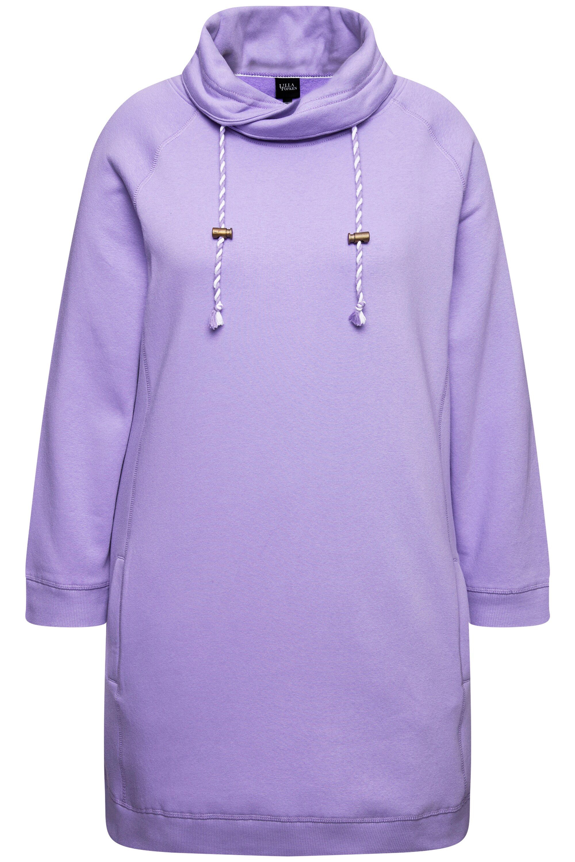 Ulla Popken Jerseykleid Sweatkleid Stehkragen Langarm günstig online kaufen