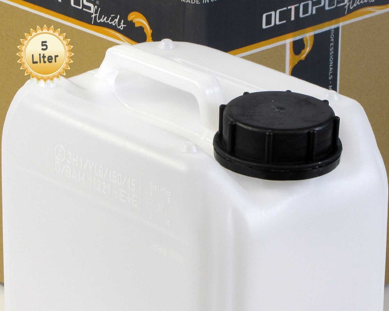 51mm Kanister Verschluss mit OCTOPUS 10x UN (10 aus leer St) Kanister HDPE, 5L DIN Zulassun und