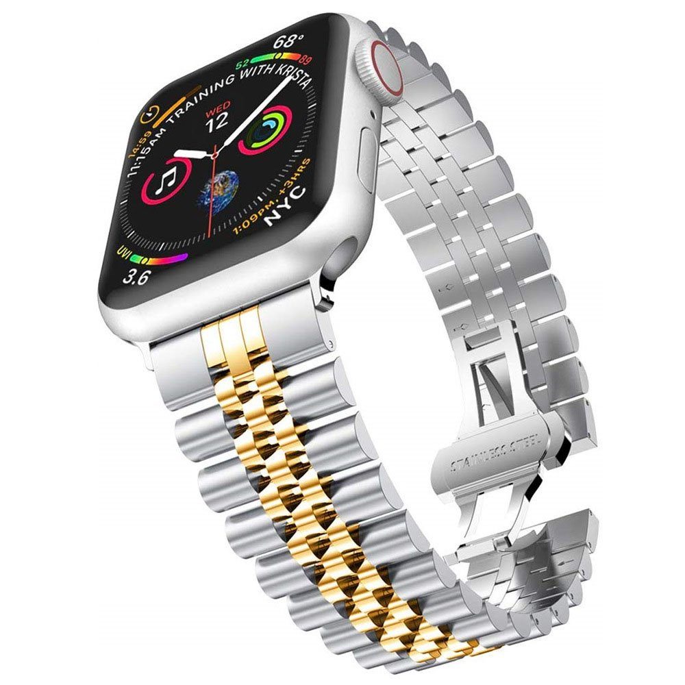 Apple Metall für Uhrenarmband 38/40mm Ersatzband Series1-8 Watch Edelstahl FELIXLEO
