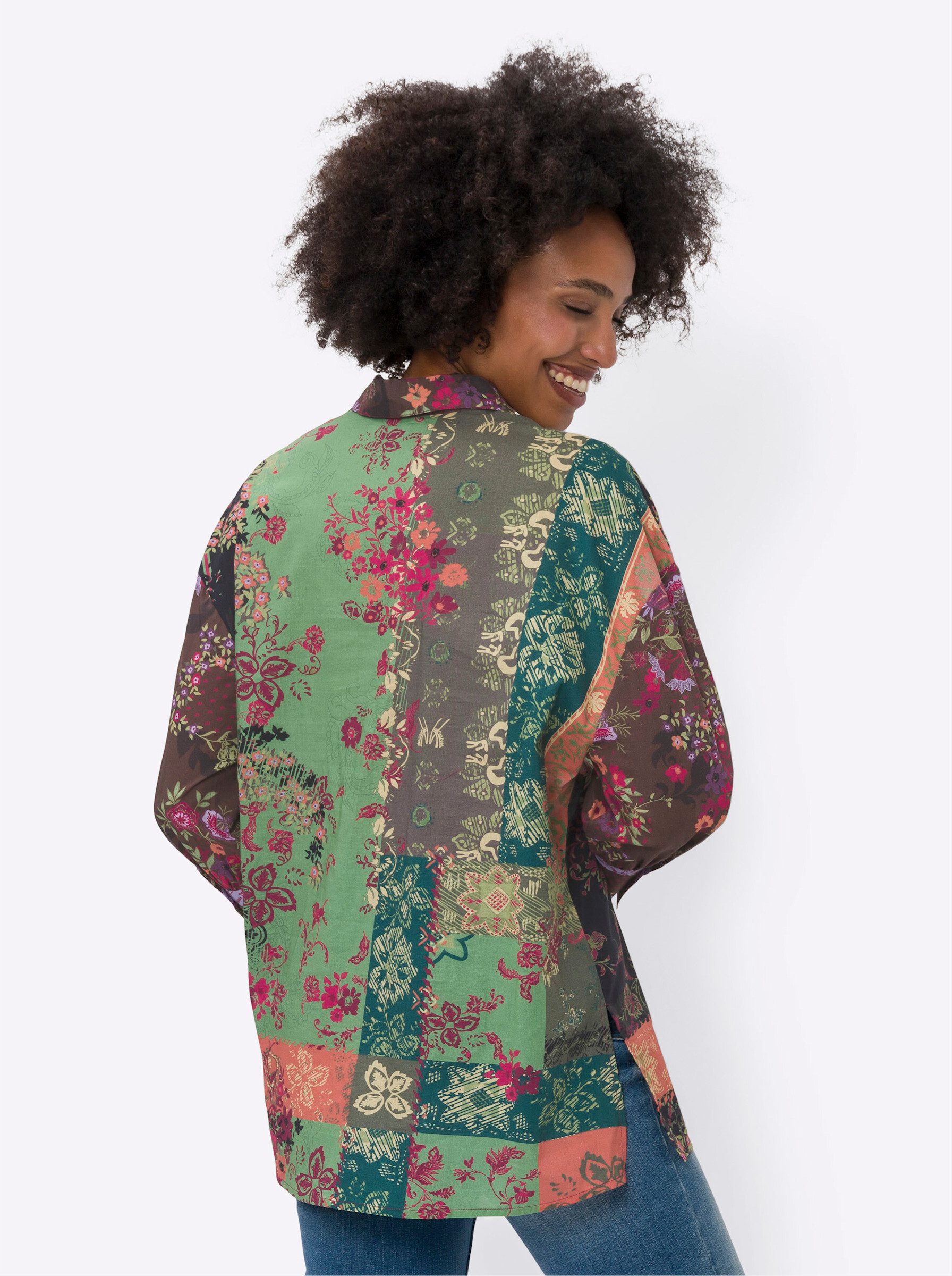 heine Klassische Bluse Druckbluse . günstig online kaufen