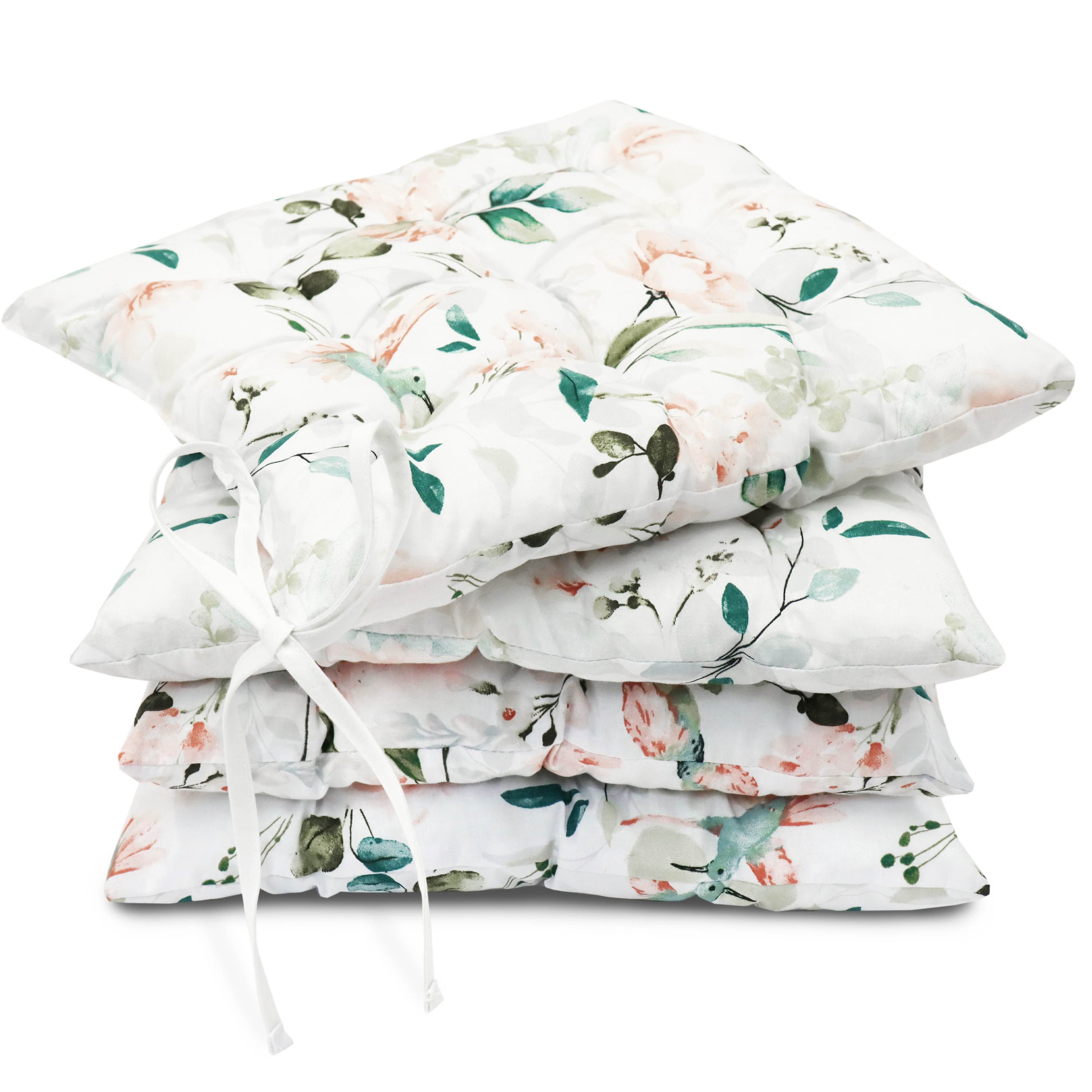 Amilian Подушка для стула 40x40 mit Bändern - 4er Set Подушки - Outdoor Indoor - Sitzauflage, waschbar