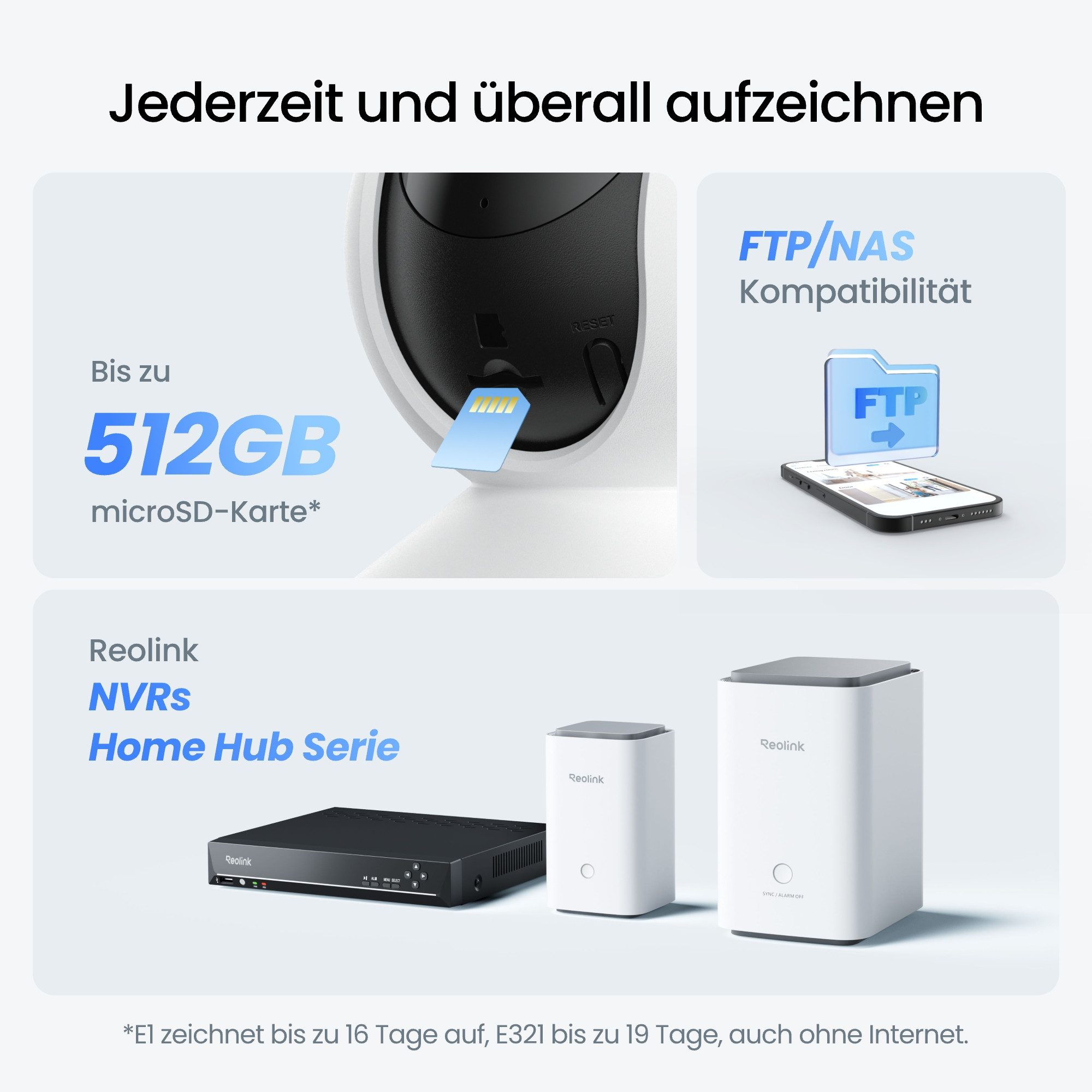 Reolink Überwachungskamera E1 4MP WLAN IP (Indoor, Packung, 2-tlg., 355° Schwenk & 50° Neigung, Pan-Tilt,2,4-GHz-WLAN,Bewegungserkennung,Bidirektionales Audio) – Bild 5 von 5