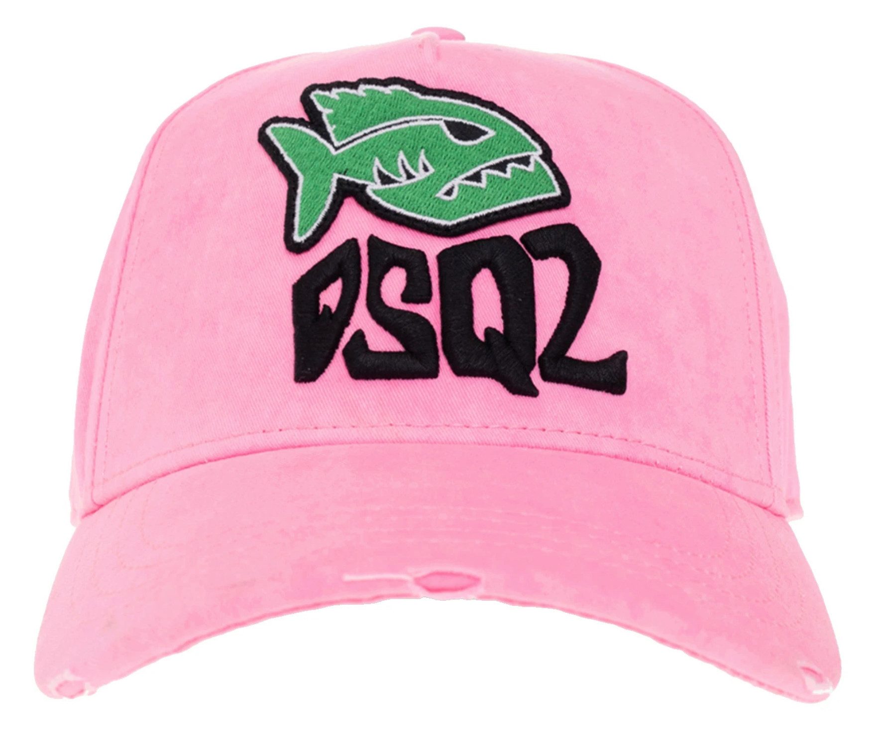 Dsquared2 Baseball Cap Fisch-Patch Icon Kappe Mütze Trucker Cap Basebalkappe Stickerei „LEAVE IT TO THE FISH“ auf der Rückseite