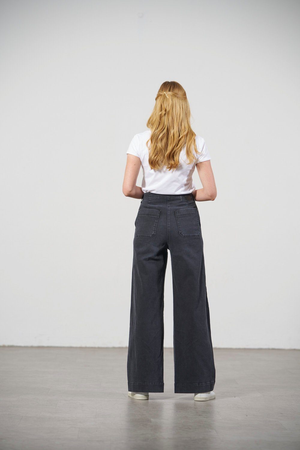 Feuervogl High-waist-Jeans fv-Fr:051, Weites Bein, Hohe Taille, Hyperflex 5-Pocket-Style