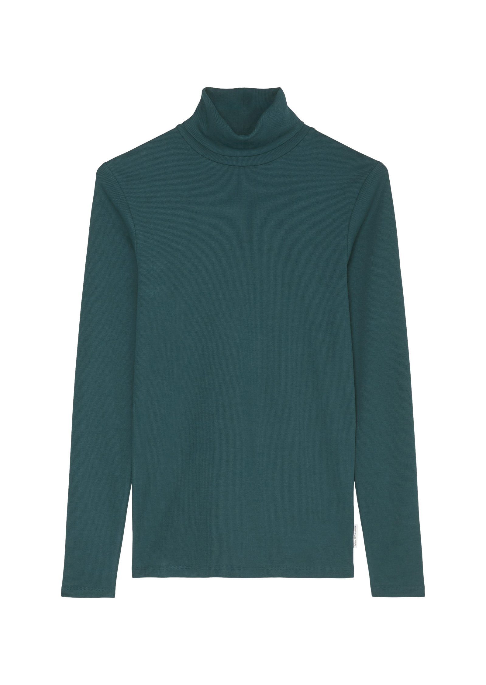 grün O'Polo DENIM Organic-Cotton-Rib-Jersey Langarmshirt Marc aus