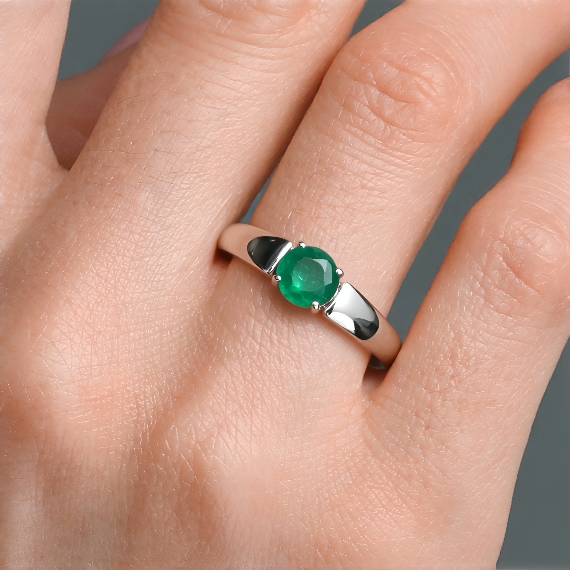 Cavill Solitärring Grandidierit Silberring 0,805 ct platinveredelt, elegant, Damen (1-tlg)