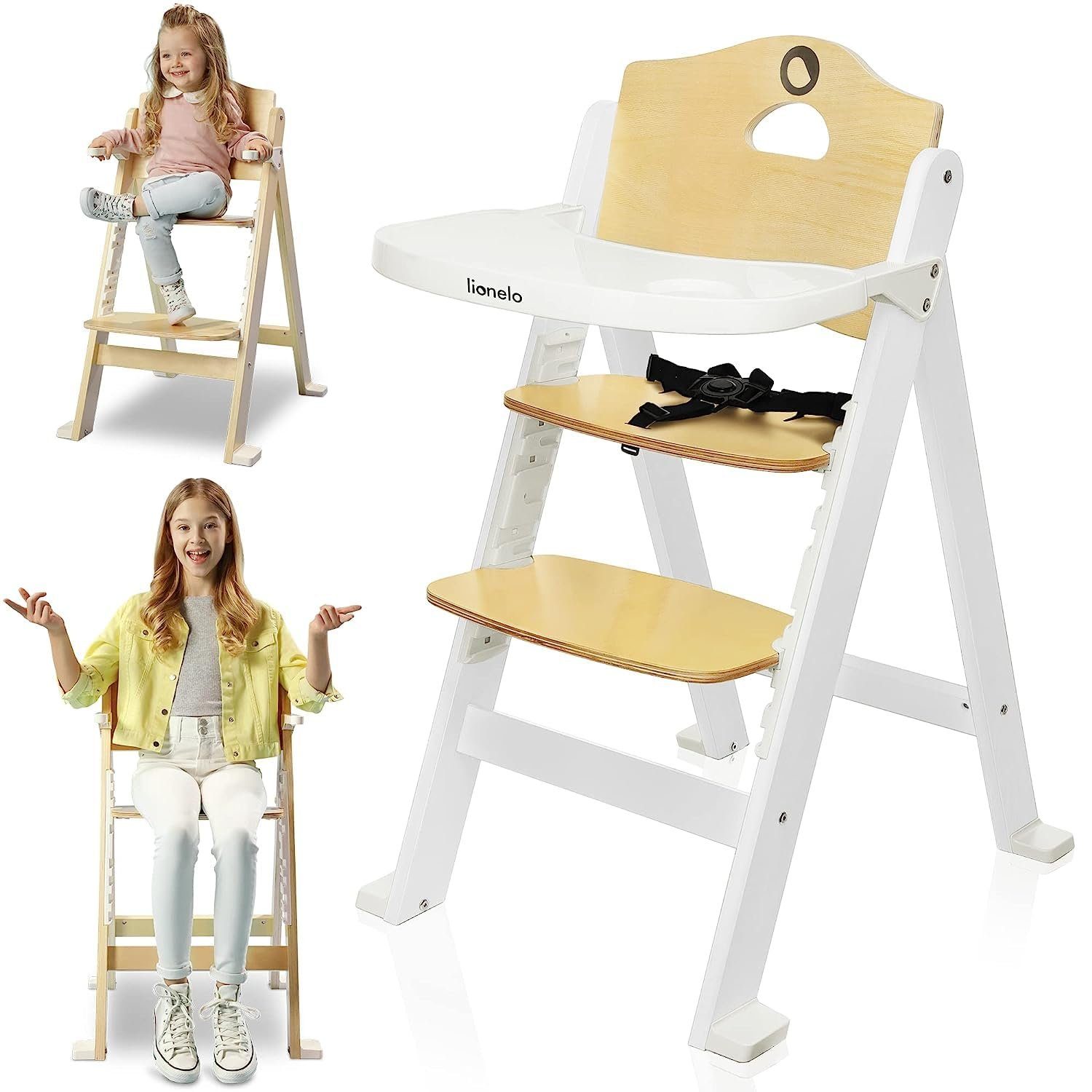 lionelo Hochstuhl Floris 3-in-1 (HOLZ), Hochstuhl günstig online kaufen