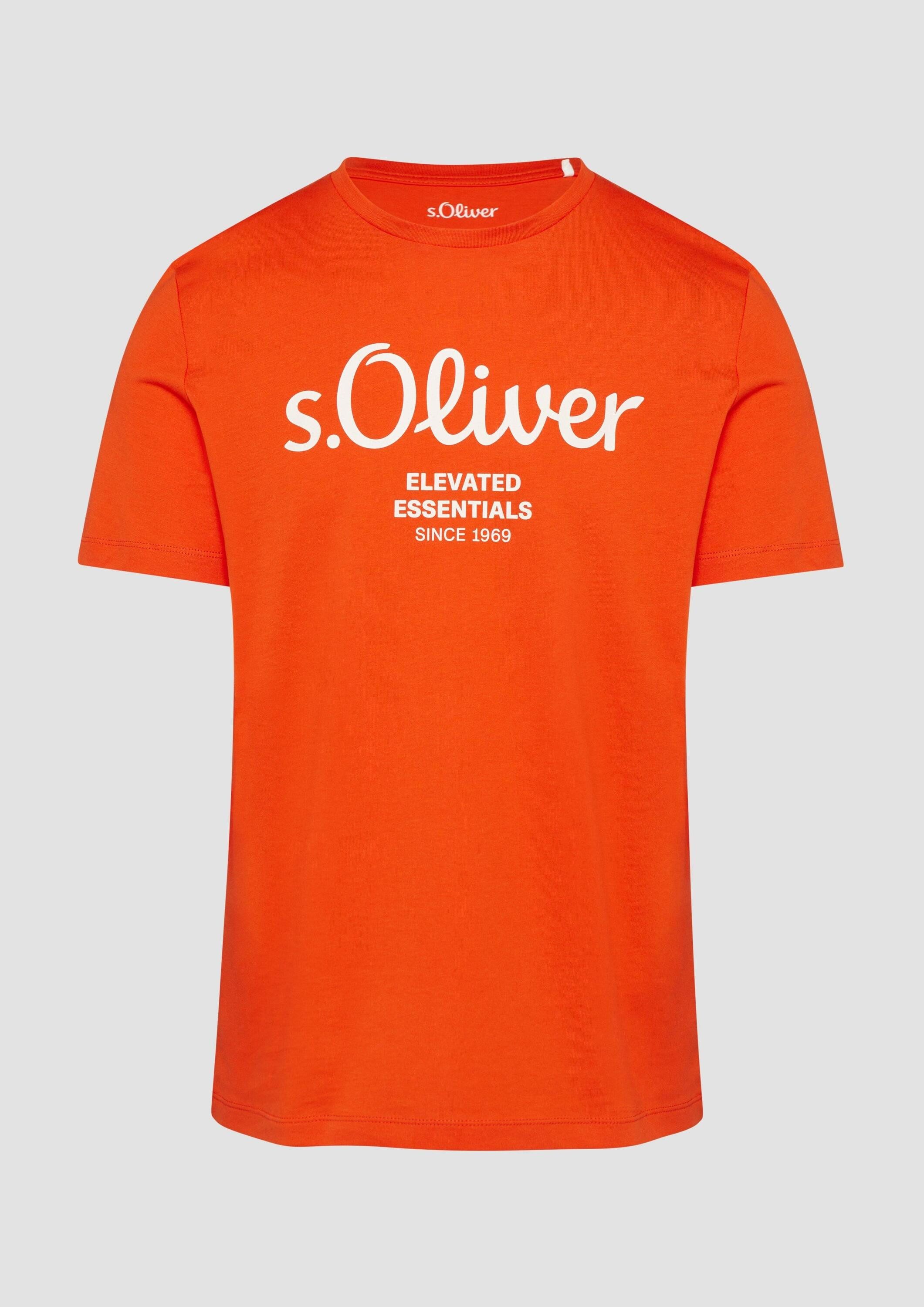 s.Oliver Kurzarmshirt T-Shirt T-Shirt mit Logo-Print