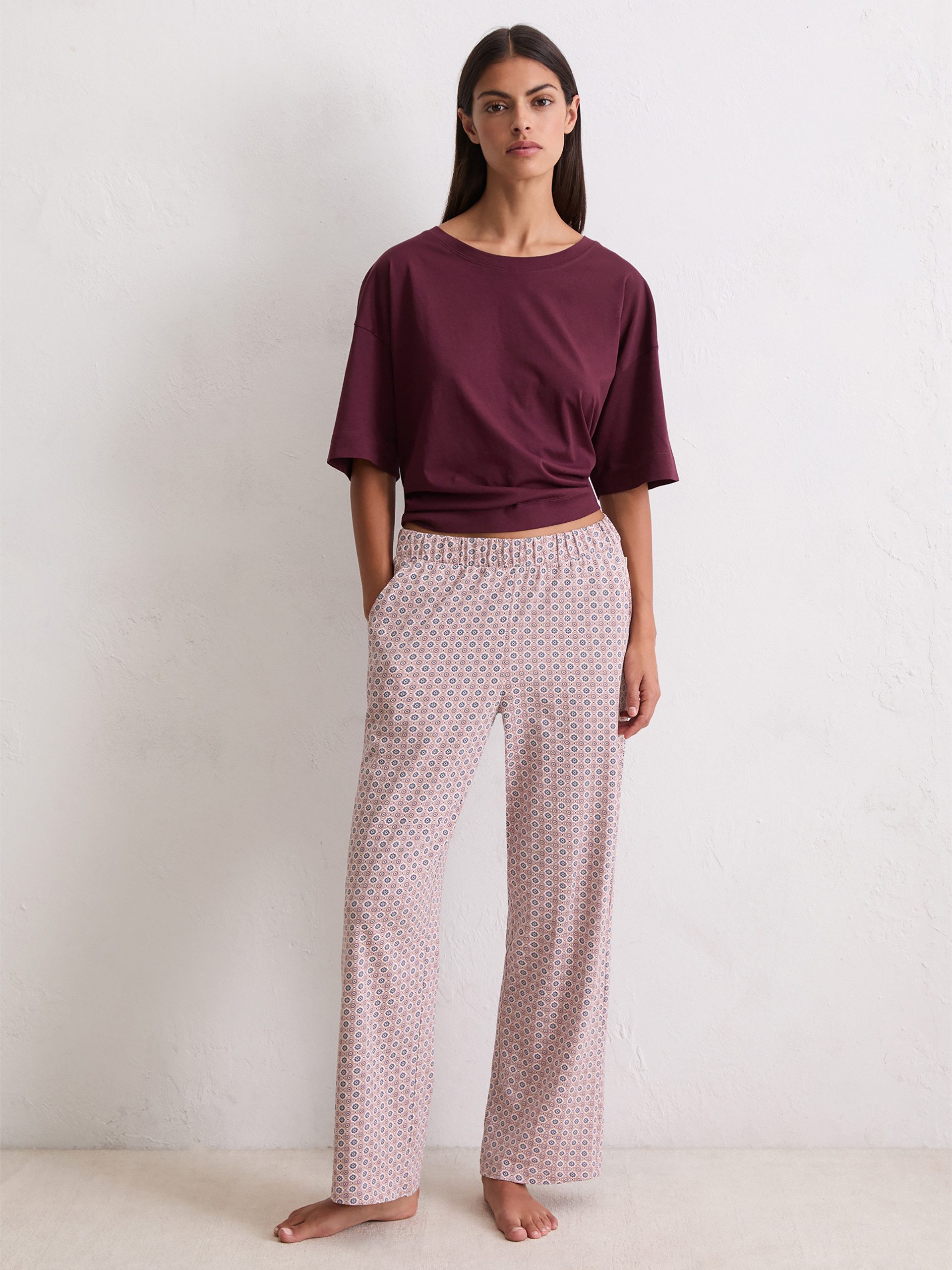 Marc O'Polo Pyjamahose Mix N Match Cotton schlaf-hose pyjama schlafmode günstig online kaufen