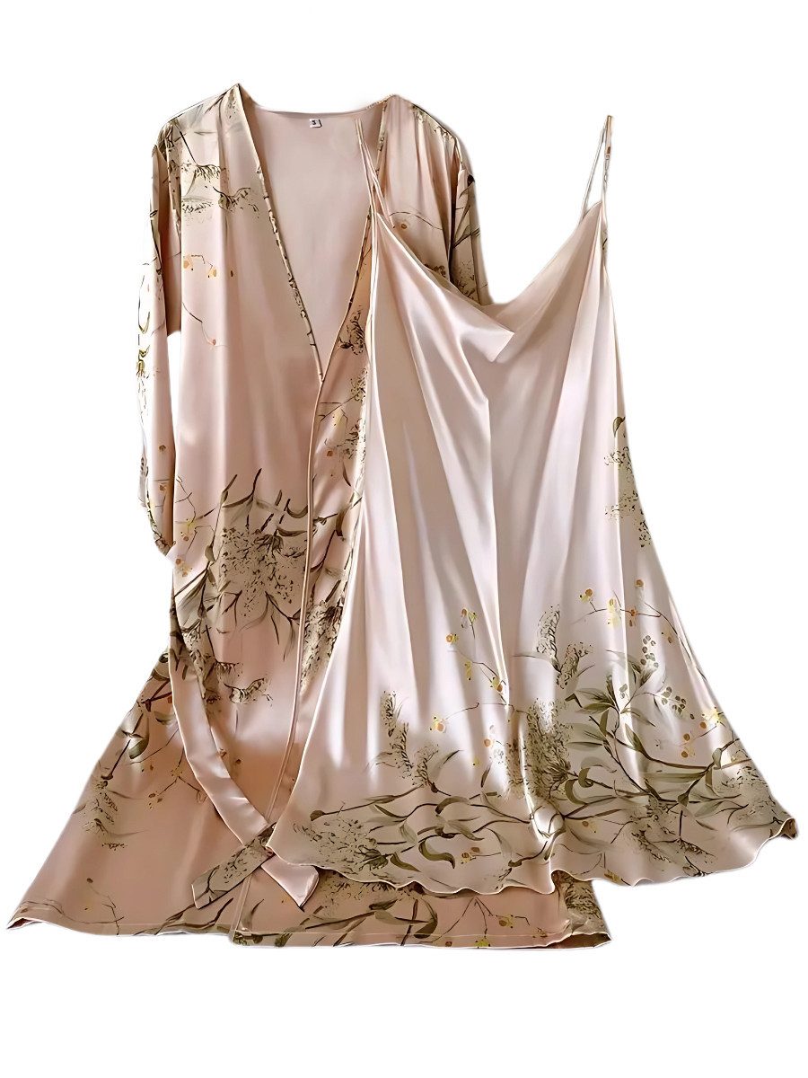 Elegant Love Morgenmantel Satin Pyjama-Set 2-tlg., günstig online kaufen
