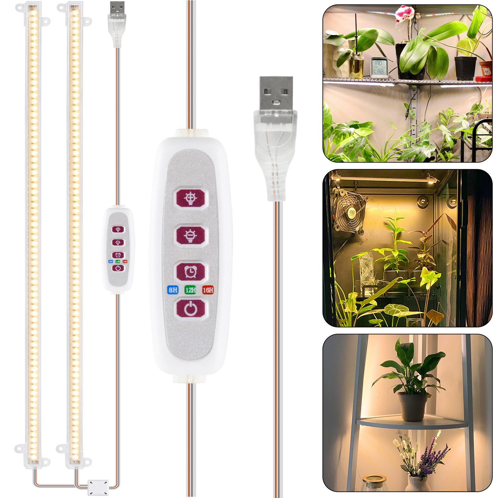 MUPOO Pflanzenlampe LED-Pflanzenlampe Wachstumslichtstreifen Bar,42-288 LED günstig online kaufen