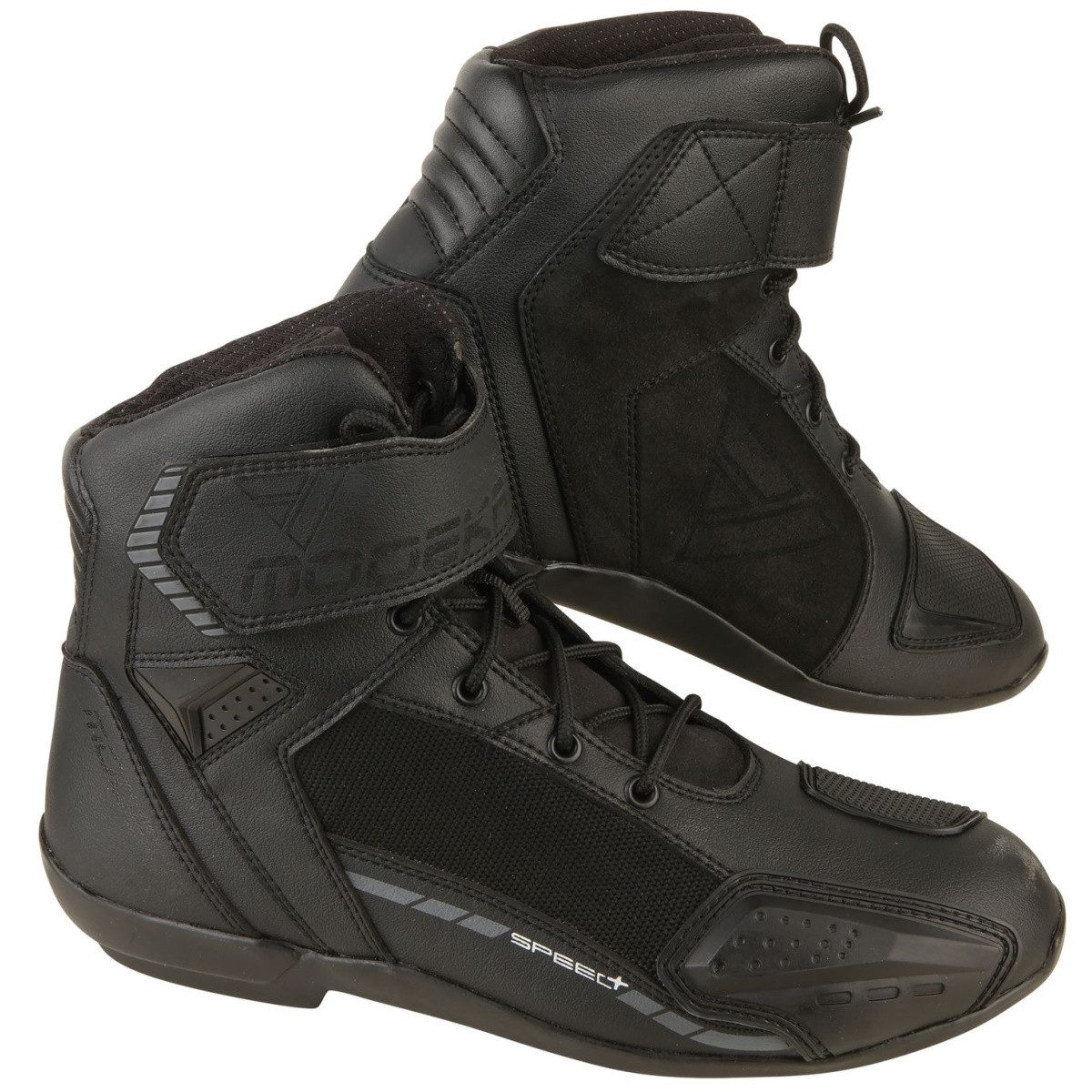 Modeka Modeka Kyne Stiefel schwarz / dunkelgrau 47 Motorradstiefel (Packung, Antistatische und Öl- und Benzinfeste Sohle)