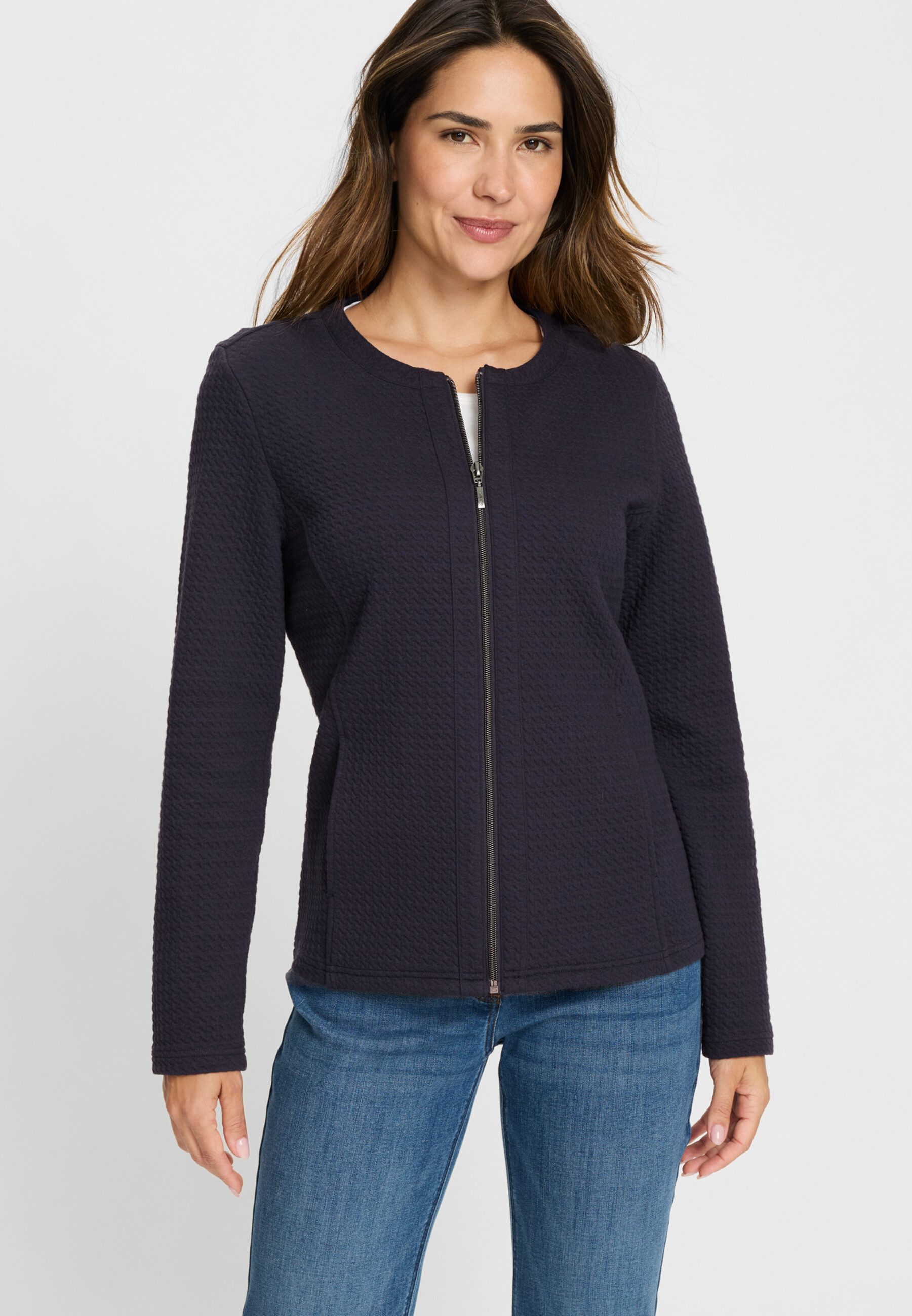 Olsen Sweatjacke mit Reißverschluss