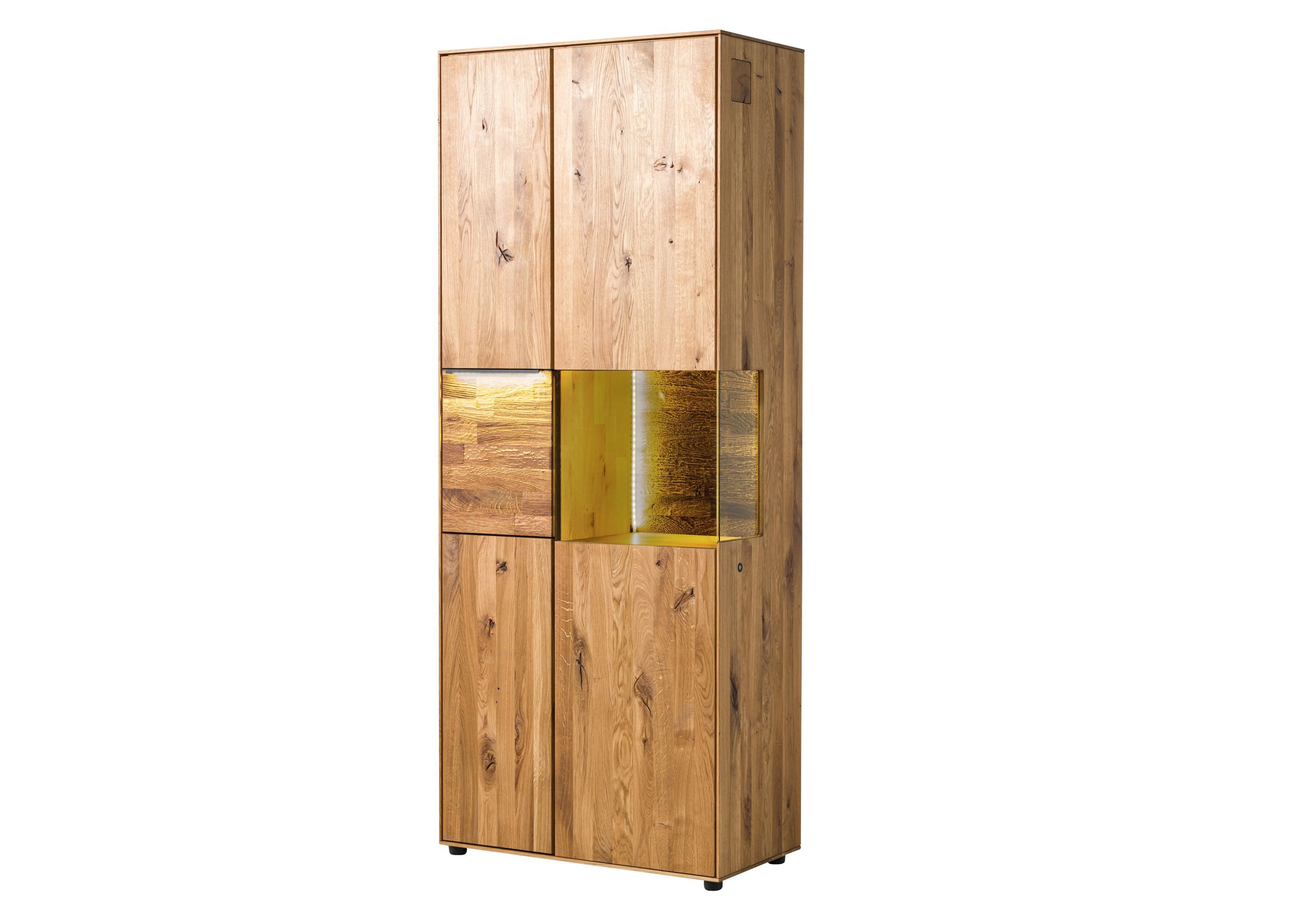 Massivmoebel24 Dreh-/Schwebetürenschrank (Wildeiche 80x43x200 natur geölt WIEN #240) Wildeiche 80x43x200 natur geölt WIEN #240