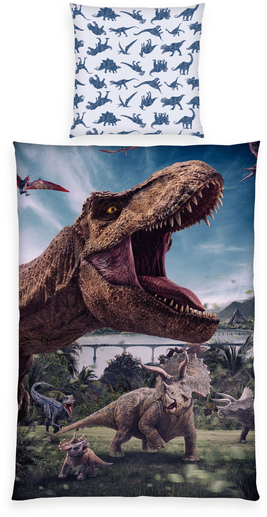 Jurassic World Bettwäsche Jurassic World, Renforcé, 2 teilig, Wendebettwäsche