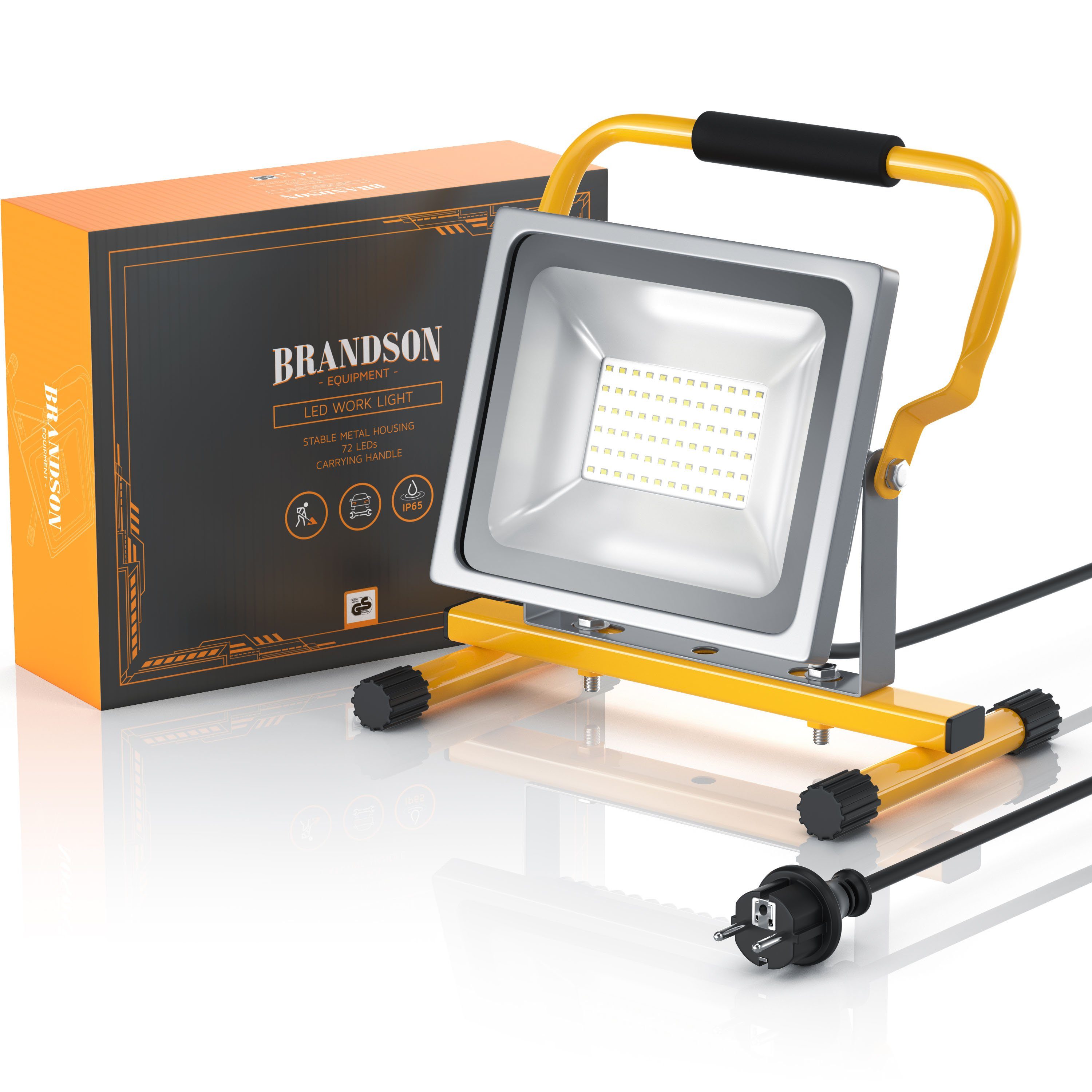 Brandson LED construction light, for indoor & outdoor use, 30W, 2500 lumens, IP65 (waterproof)