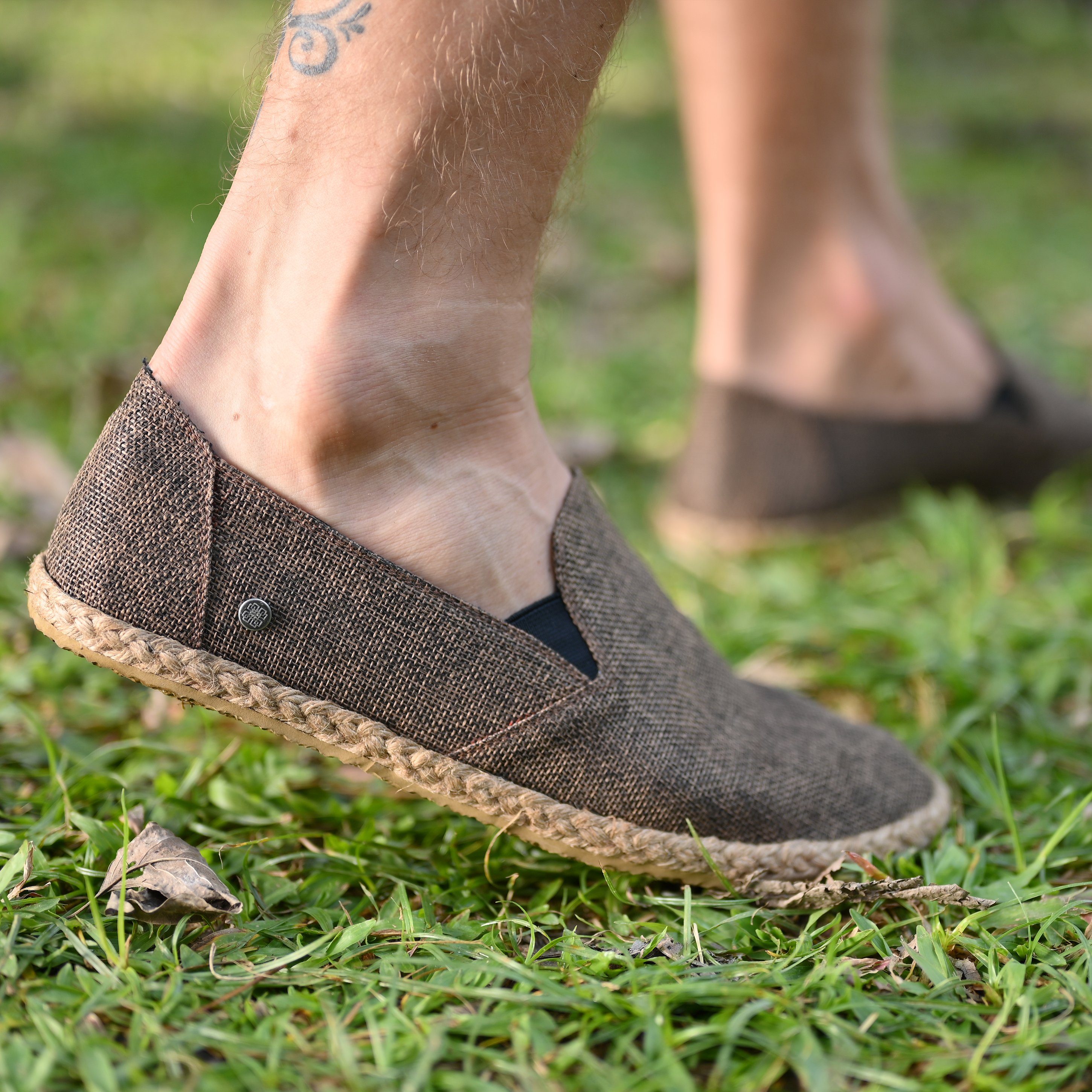 virblatt Espadrilles Herren & Espadrilles Damen, Jute, Sommerschuhe Ballerinas Espadrille Vollgummisohle, leichter Sommerschuh brown