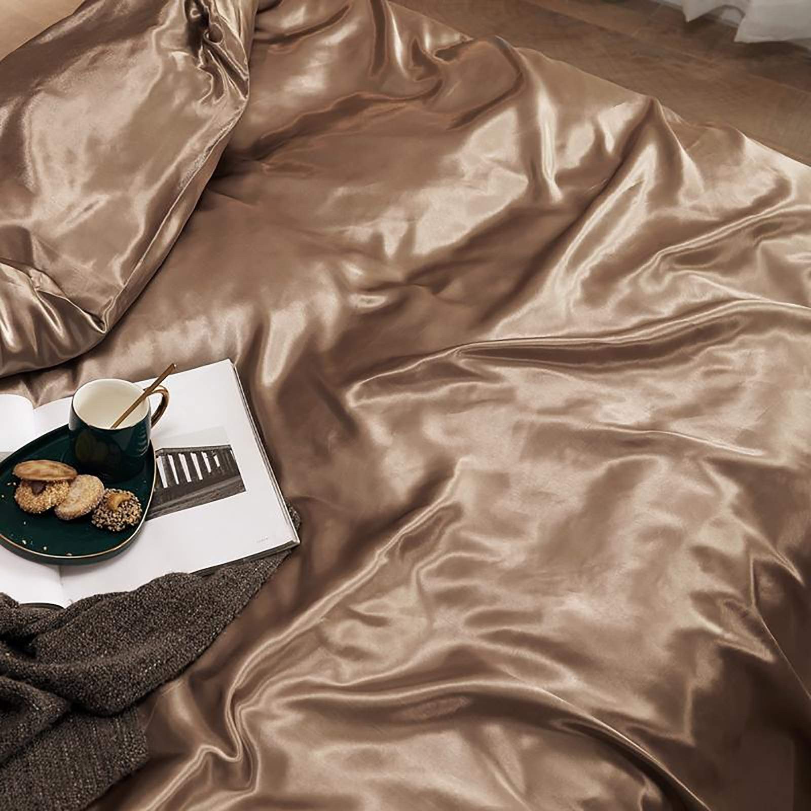 Coonoor Bettwäsche Satin Bettwäsche Luxus Bettbezug günstig online kaufen