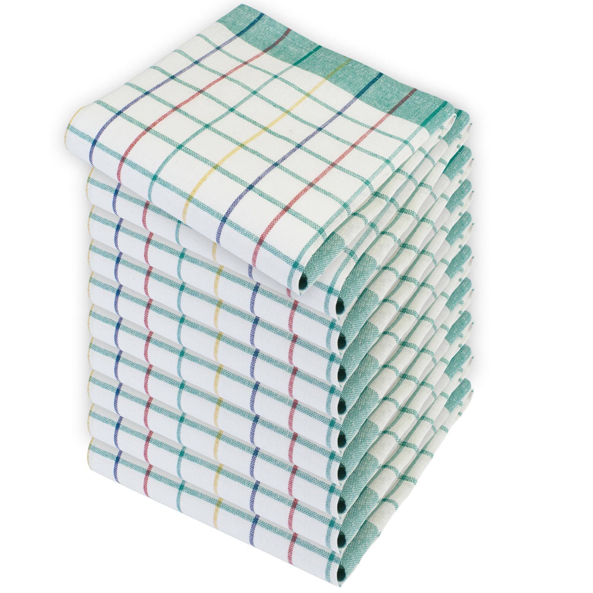 Delindo Lifestyle Geschirrtuch Bern, 10er Set, Baumwolle, Saugstarke Küchentücher, Kariert, 50x70 cm