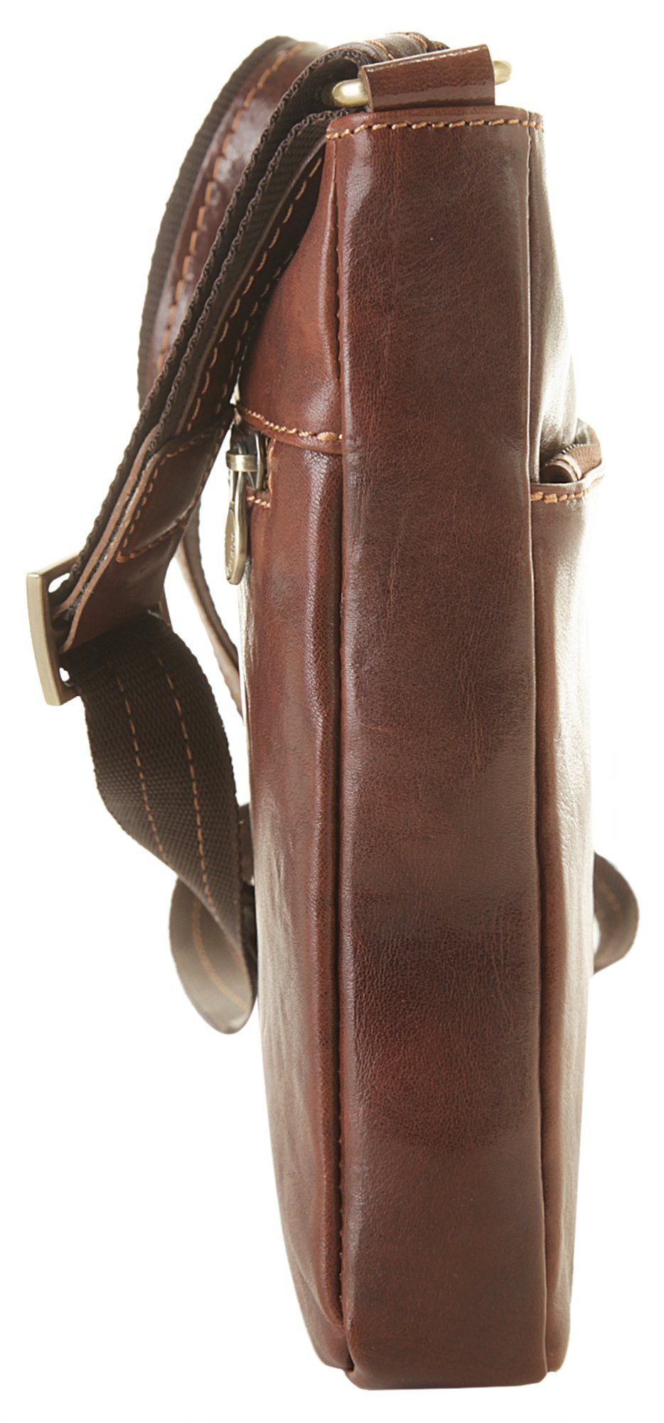 Piké Umhängetasche, echt Leder, Made in Italy