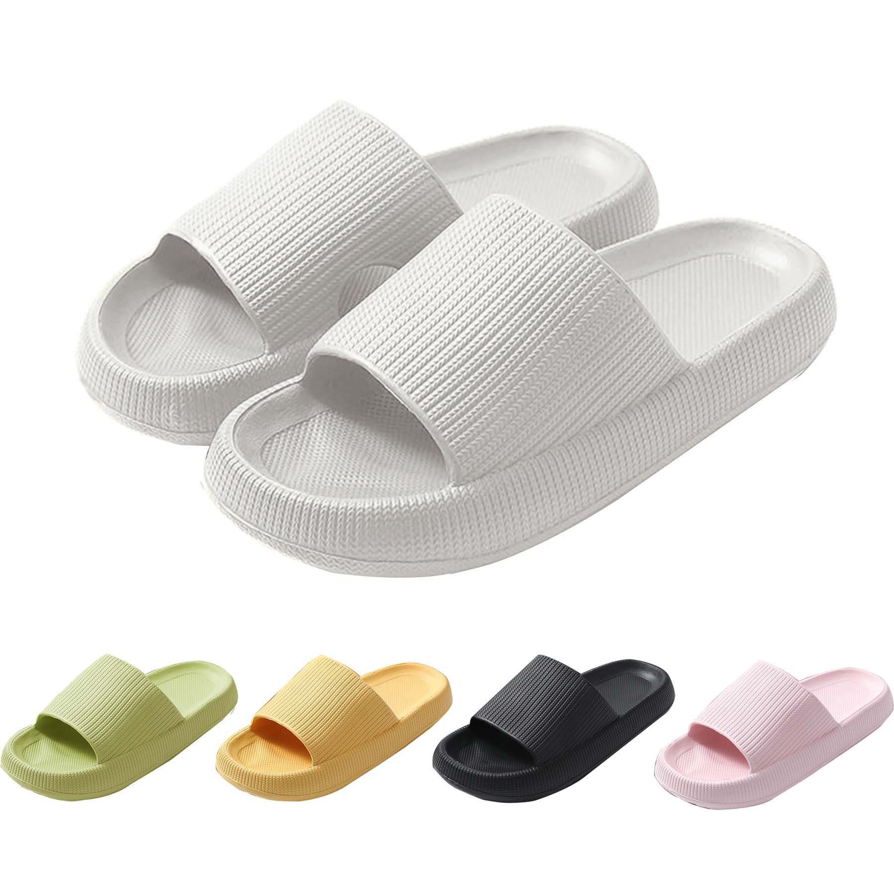 Mutig Badeschuhe Herren Damen,Original EVA Badeschlappen,weich & bequem Hüttenschuhe (Besonders weiches Material mit rutschfester Sohle,Bequem zu tragen, Wolkenweiches Tragegefühl,Slippers für Badezimmer,Perfekte Wahl) Hüttenschuhe Damen Herren Duschpantoffeln Casual Hausschuhe Hausschuh