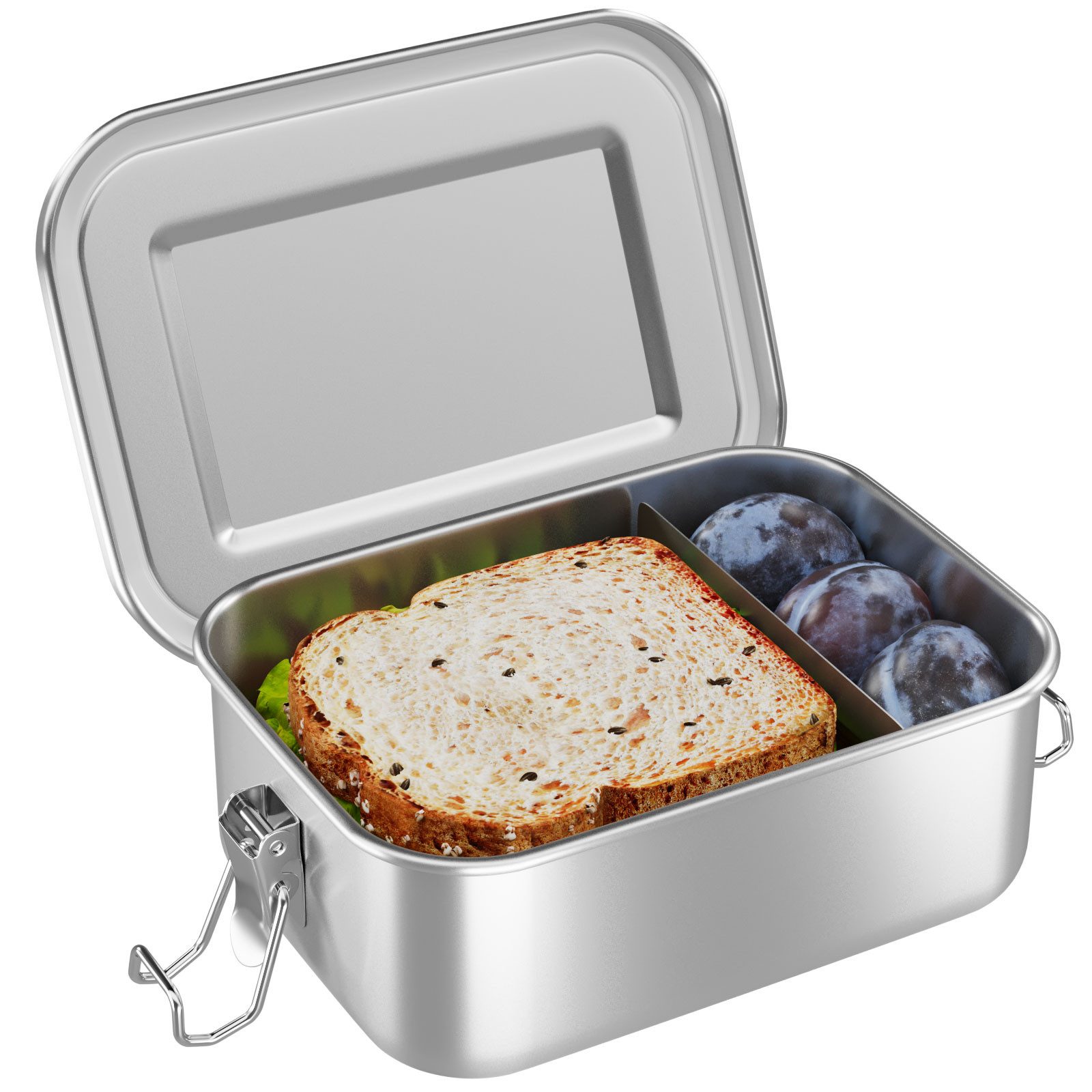 Wellgro Lunchbox Edelstahl Dosen eckig - 550ml 850ml 1400ml 2400ml
