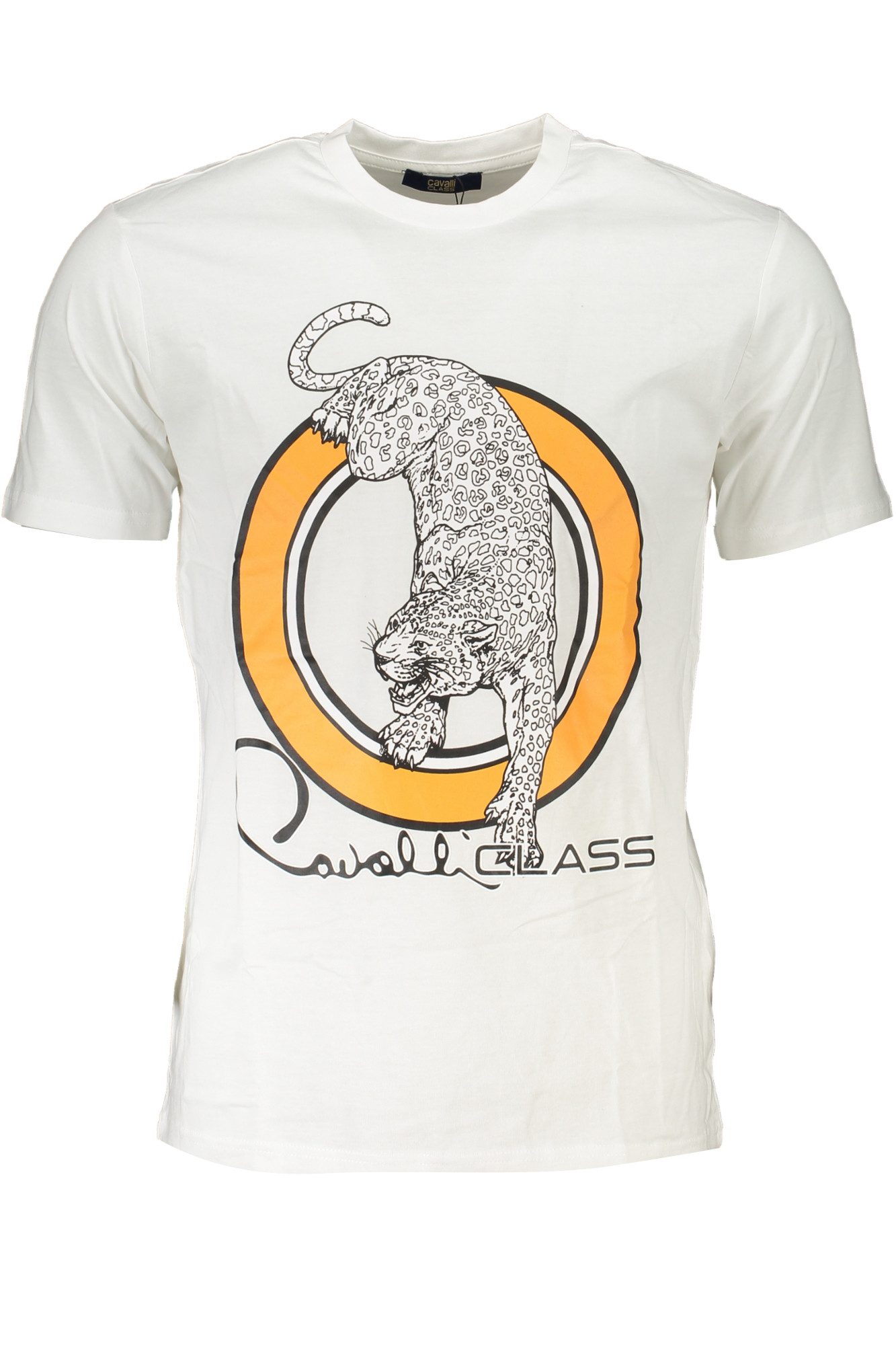 Cavalli Class T-Shirt Herren Weißes Kurzarm-T-Shirt, günstig online kaufen