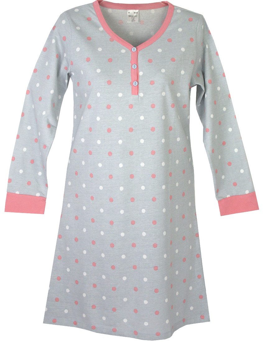 Consult-Tex Nachthemd Damen Baumwolle-Jersey Langarm Nachthemd günstig online kaufen