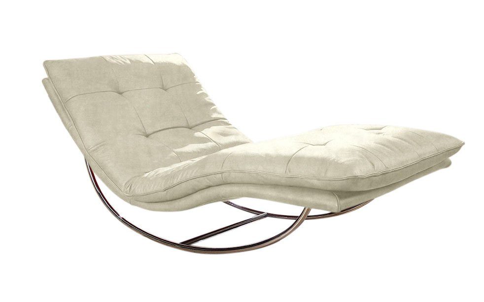 W.SCHILLIG Relaxliege daily dreams, in Waffelkissen-Optik, Schaukelgestell Chrom glänzend, in 2 Breiten