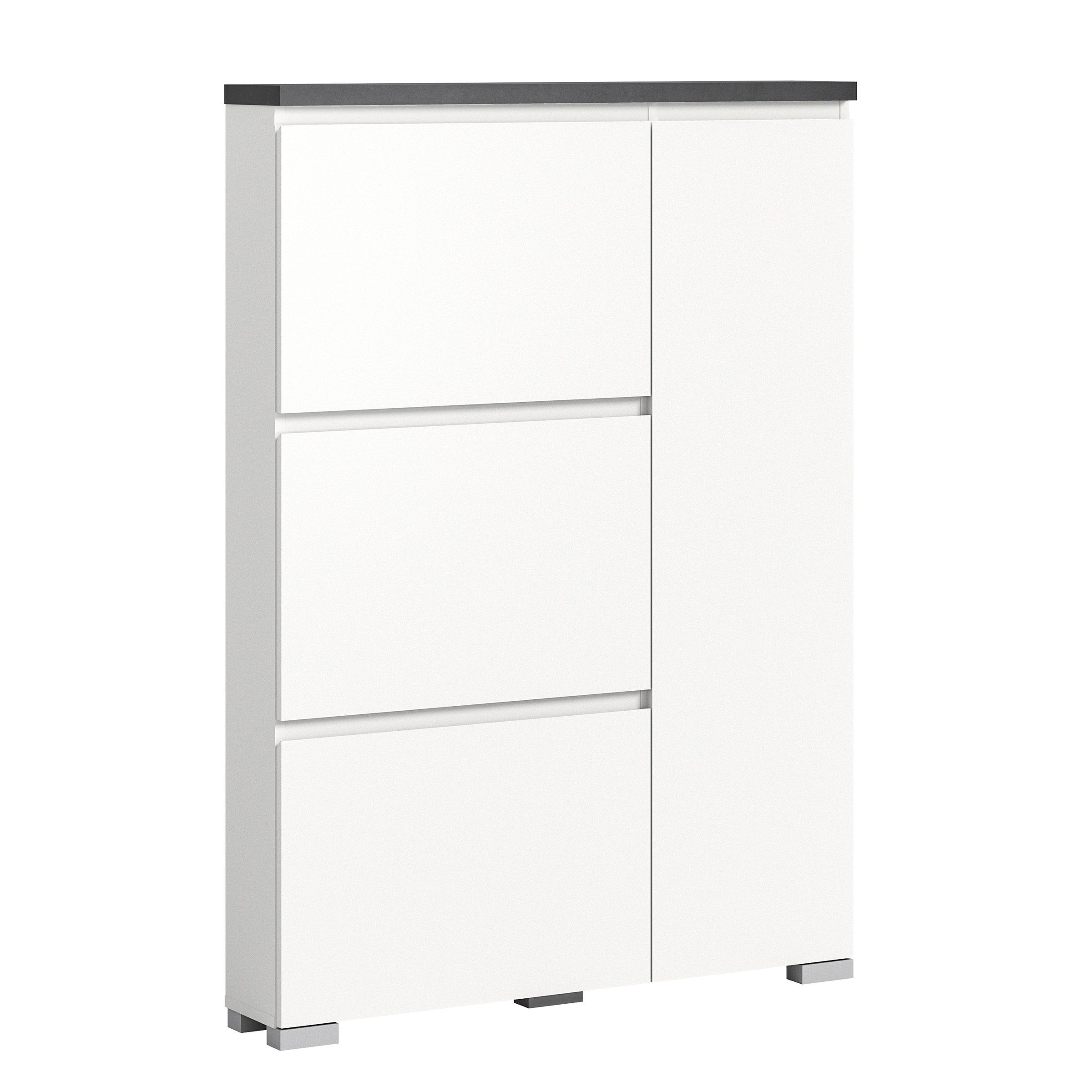 xonox.home Schuhschrank in Weiß - 95x130x18cm (BxHxT)