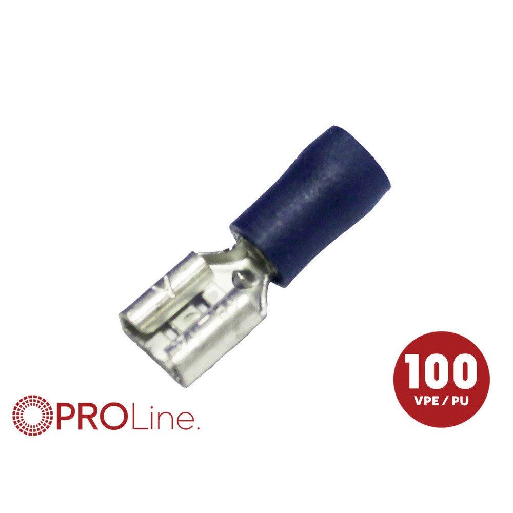 ACV Flachsteckhülsen ACV 348003-2-0-p Steckzunge Steckdicke: 0.8 mm Teilisoliert Blau 10, 348003-2-0-p