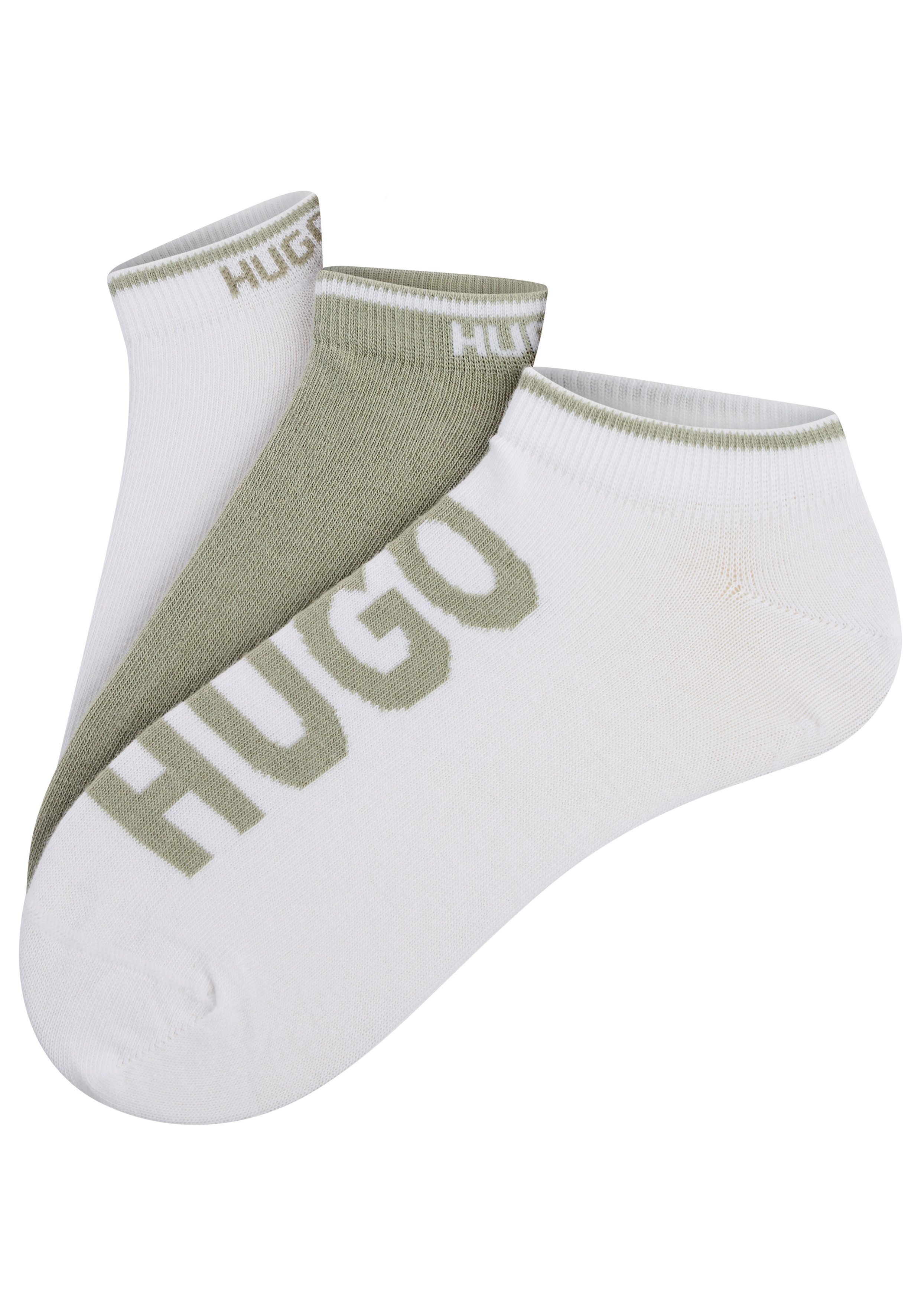 HUGO Sneakersocken 3P AS LOGO CC (3-Paar) mit Logodetails