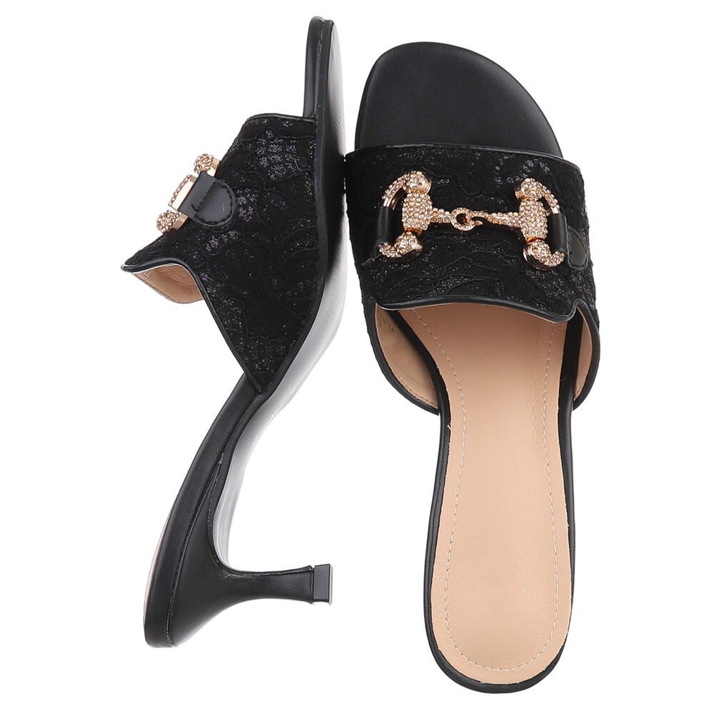 Ital-Design Elegante Slingbacks mit Applikationen für Damen Pantolette (899 günstig online kaufen