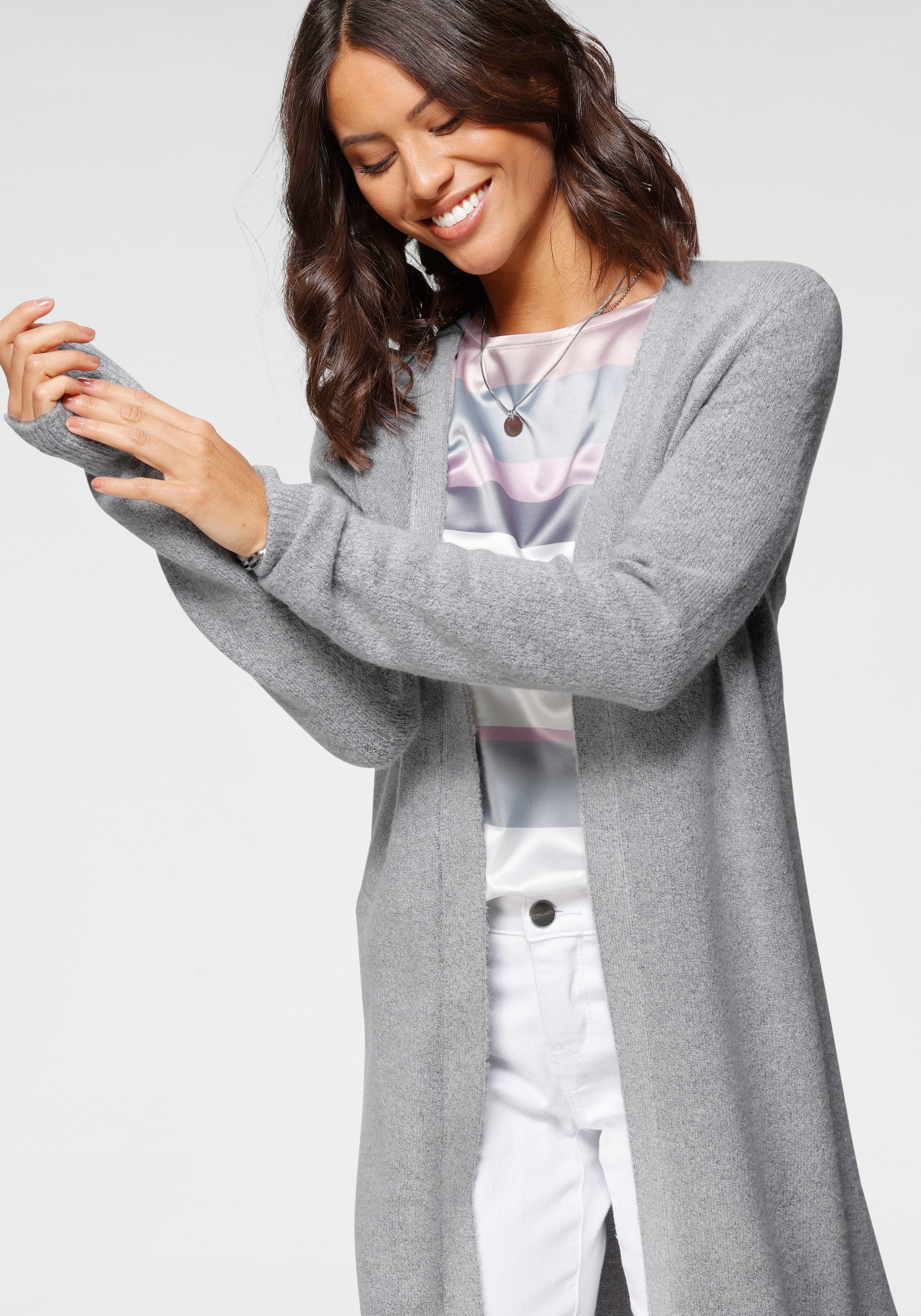 Laura Scott Longstrickjacke aus kuscheliger Strickqualität