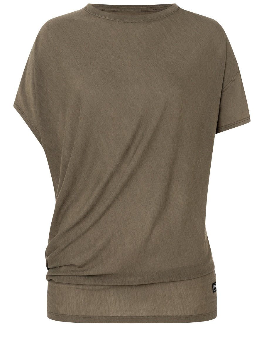 SUPER.NATURAL T-Shirt Super.natural W Yoga Loose Tee Damen Kurzarm-Shirt Grey Grey