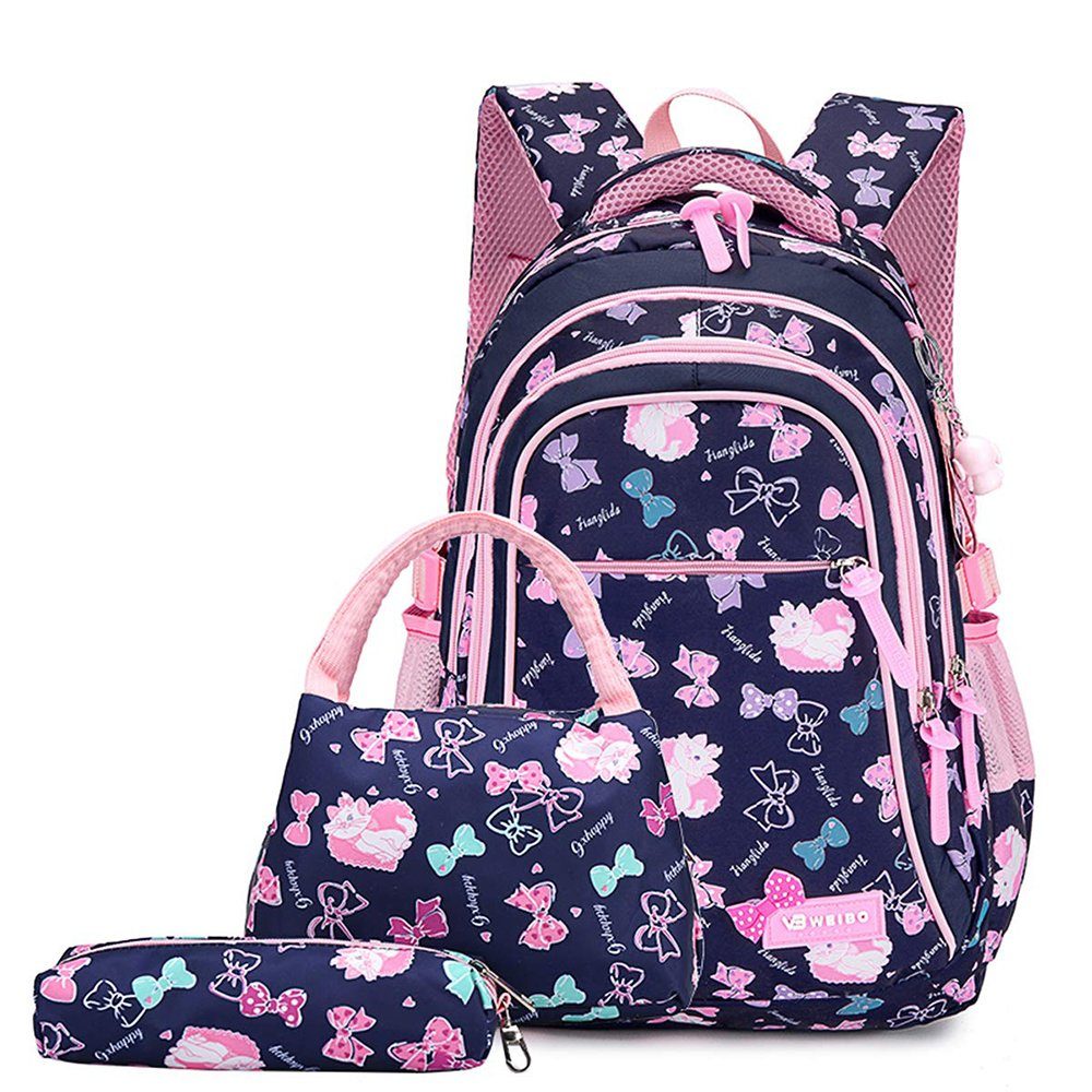 GelldG Rucksack Schulrucksack, Freizeitrucksack, dunkelblau für Backpack Mädchen, Jugendliche