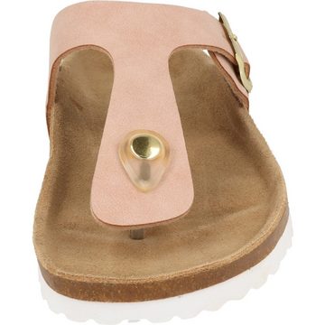 SUPERSOFT Damen Schuhe 274-989 Komfort Pantolette Lederfußbett Zehentrenner verstellbar, gepolstert