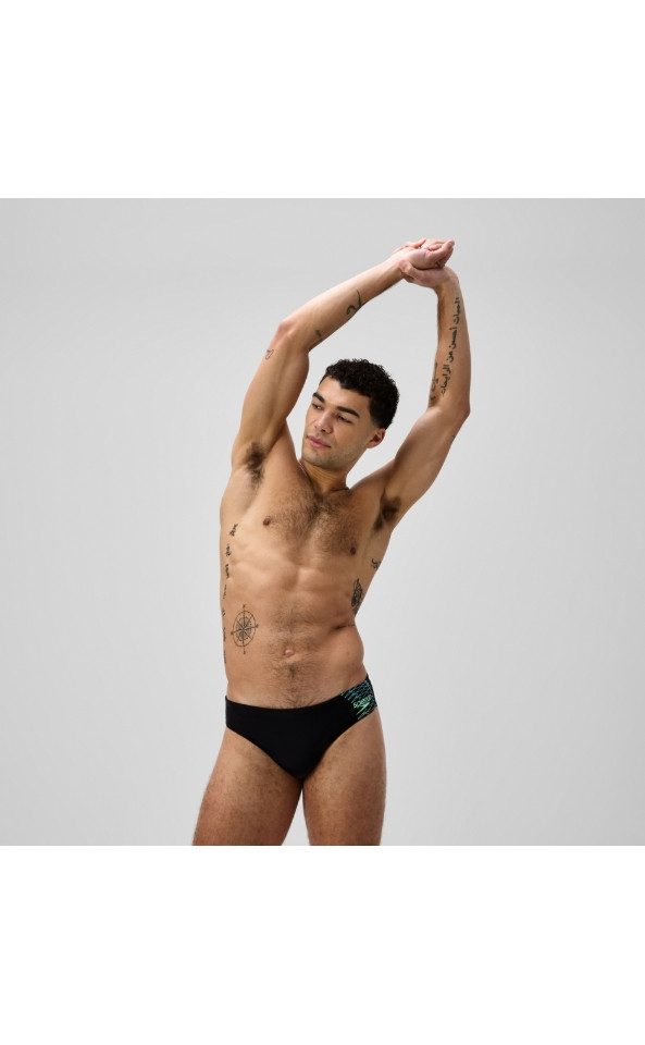 Speedo Badeshorts MEDLEY LOGO 7CM BRF GREEN BLACK/ALFALFA GREEN