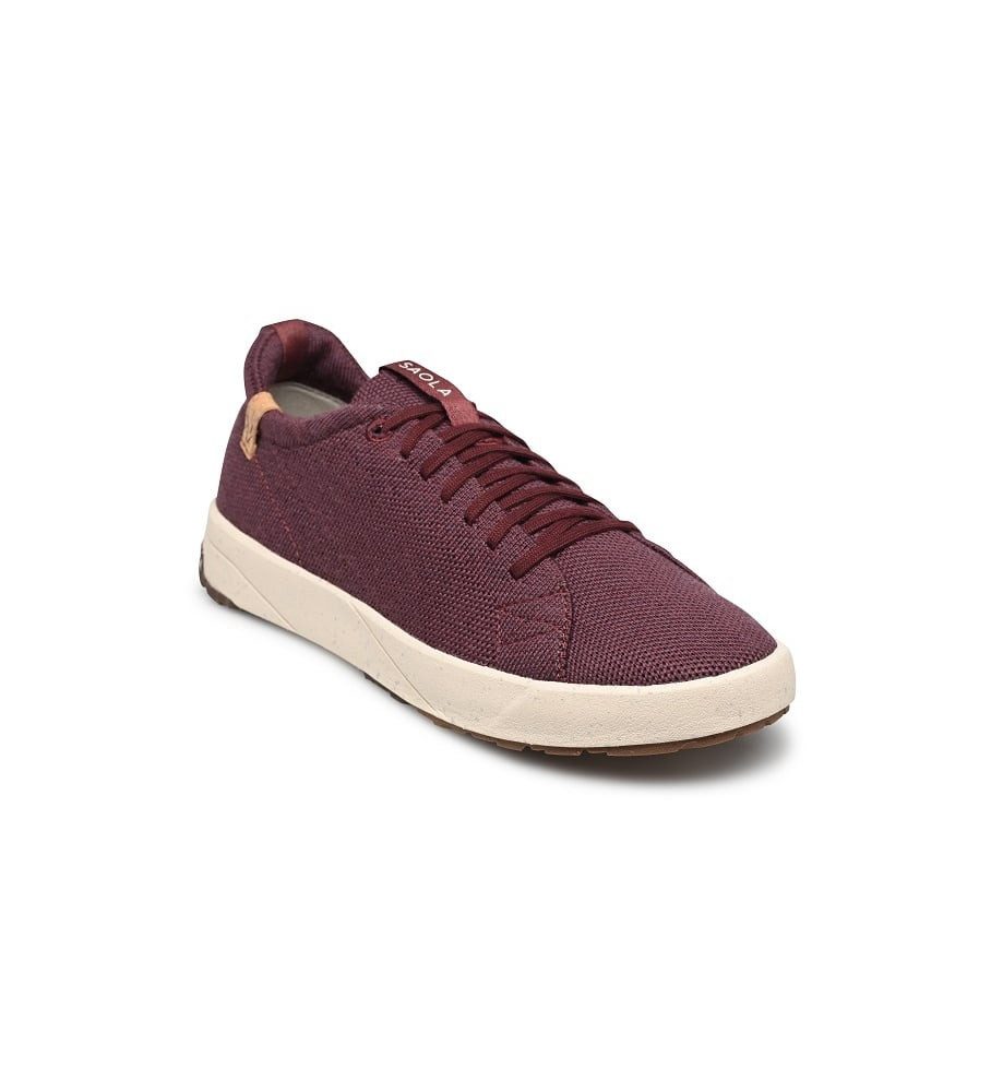 SAOLA Cannon Knit 2.0 Wool (Merinowolle) weinrot Damen Sneaker