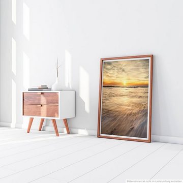 Sinus Art Poster Landschaftsfotografie 60x90cm Poster Dramatischer Himmel über der See