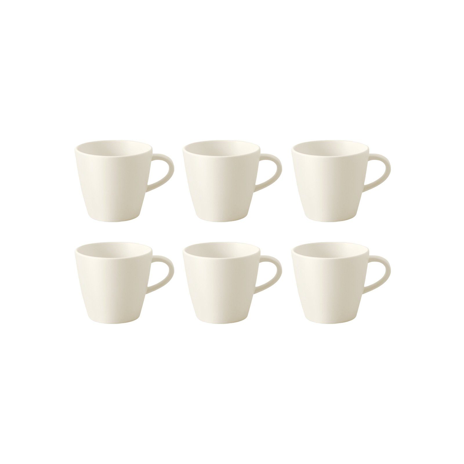 Villeroy & Boch Tasse Porzellan Set, 6er Manufacture Kaffeetasse ml Rock 150