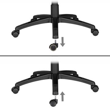KADIMA DESIGN Stuhlrolle Bürostuhlrollen für Teppichböden, 5er Set, Sicher & stabil