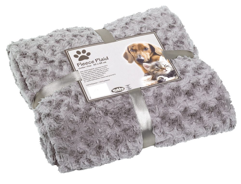 Nobby Tierdecke Fleece Plaid "SUPER SOFT", S, hellgraz