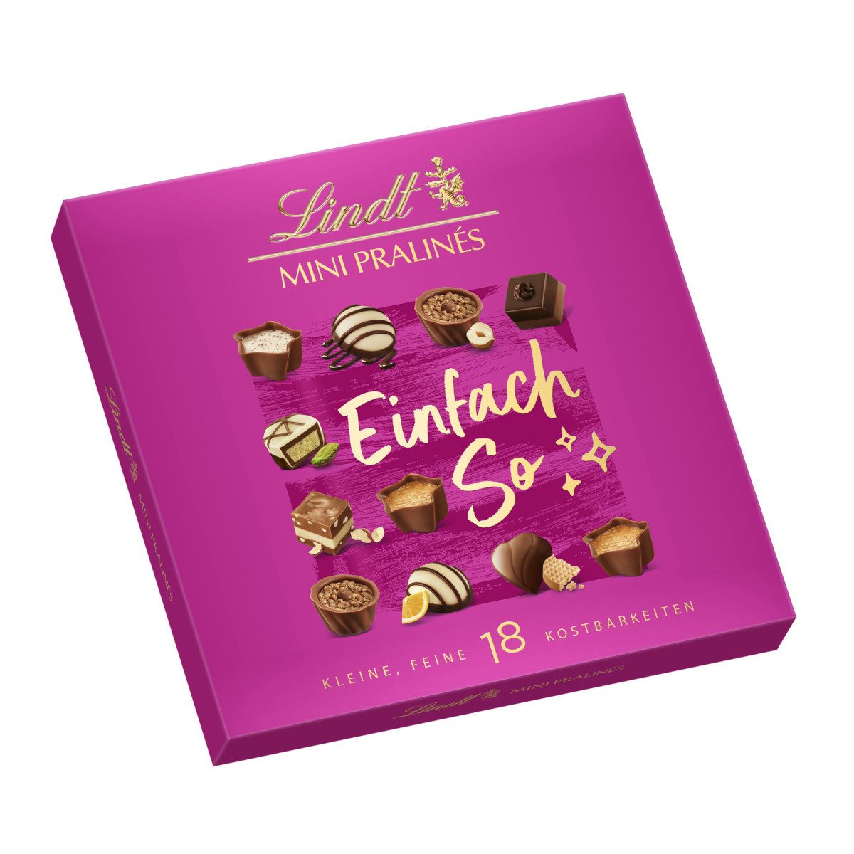 LINDT Schokolade, Lindt Mini Pralines Botschaften abwechslungsreiche Auswahl 90g