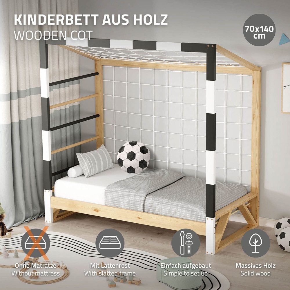 ML-DESIGN Kinderbett Kinderbett Fußballtor Holzbett mit günstig online kaufen
