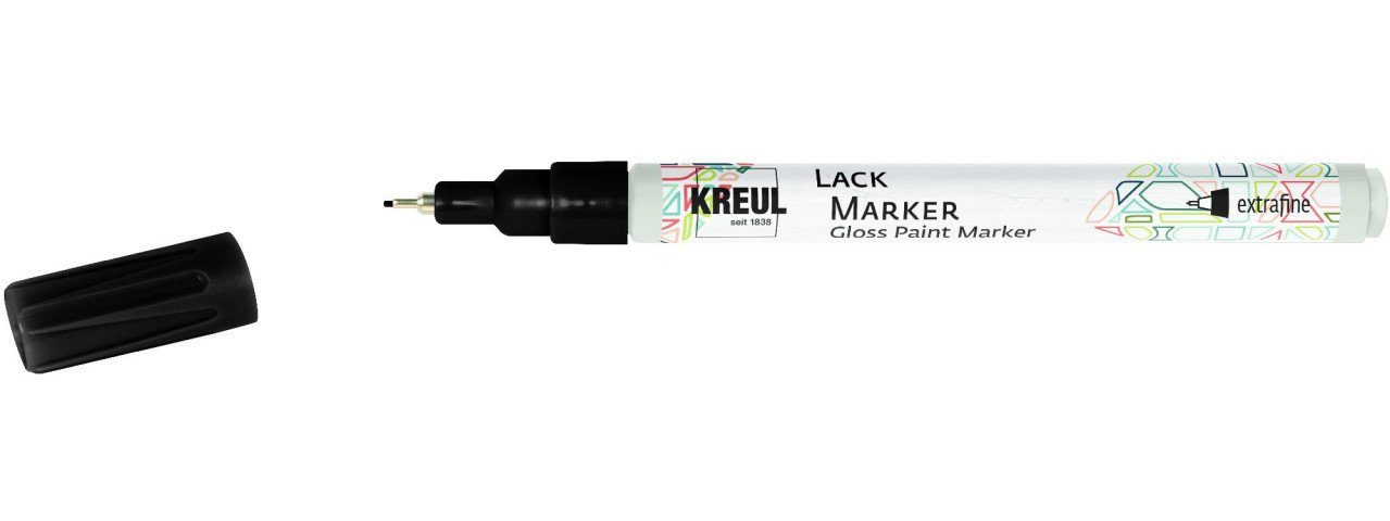 Kreul Künstlerstift Kreul Lack Marker extrafine schwarz, 0,8 mm