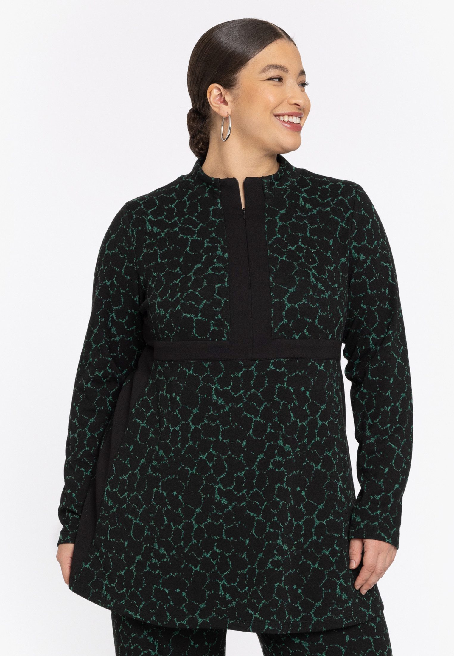 YOEK Tunika Damen Tunika mit Reißverschluss günstig online kaufen