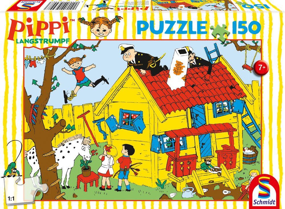 Schmidt Spiele GmbH Puzzle »150 Teile Kinder Puzzle Pipi Langstrumpf Villa Kunterbunt 56448