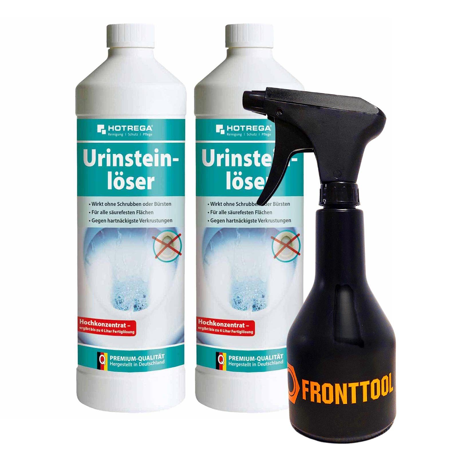 Urinsteinlöser Urinsteinentferner Entkalker x1L Konz mit Sprühflasche Urinsteinlöser
